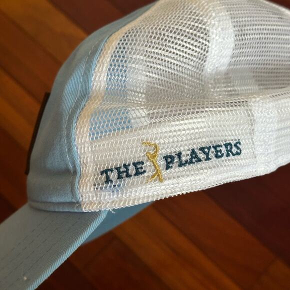 The Players Mesh Trucker Hat Limited Edition Patch Blue White Unisex Adjustable - Picture 3 of 5